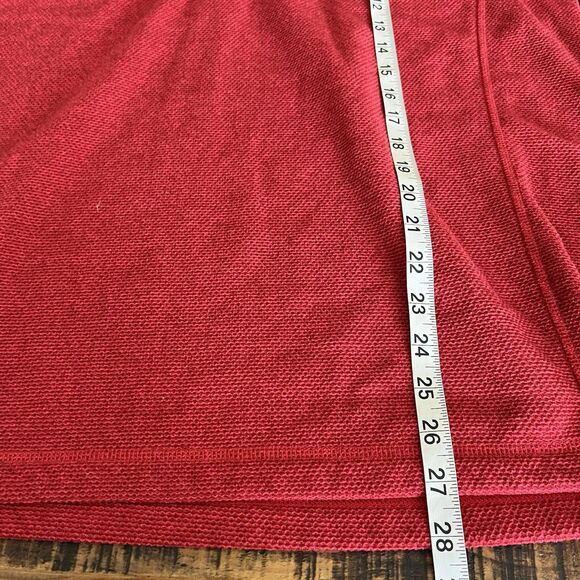 The North Face Red Fleece Warm Quarter Zip Jacket Large 210 - Picture 6 of 7